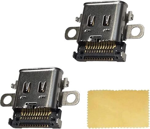 MFLDSFLHM (2pcs Pack) for Switch DC Power Charging Port Connector Replacement Parts for Nintendo Switch NS Console in Saudi Arabia