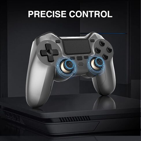 وحدة تحكم OFOTEIN، وحدة تحكم ألعاب متوافقة مع Playstation 4/Slim/Pro/PC مع عصا تحكم سريعة الاستجابة وأزرار/صوت/Turbo in Saudi Arabia