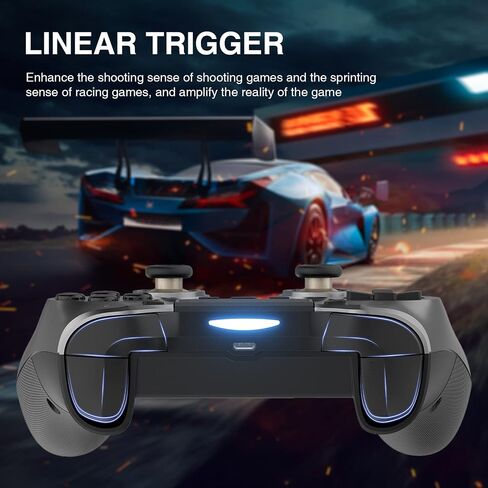 وحدة تحكم OFOTEIN، وحدة تحكم ألعاب متوافقة مع Playstation 4/Slim/Pro/PC مع عصا تحكم سريعة الاستجابة وأزرار/صوت/Turbo in Saudi Arabia