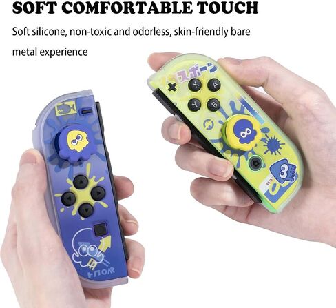 Switch Thumb Grips Joystick Caps Compatible with Splatoon Nintendo Switch, Cute Silicone Joystick Cover Compatible with Nintendo Switch OLED/Lite Controller Accessories in Saudi Arabia