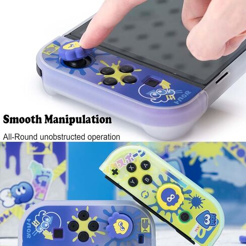 Switch Thumb Grips Joystick Caps Compatible with Splatoon Nintendo Switch, Cute Silicone Joystick Cover Compatible with Nintendo Switch OLED/Lite Controller Accessories in Saudi Arabia