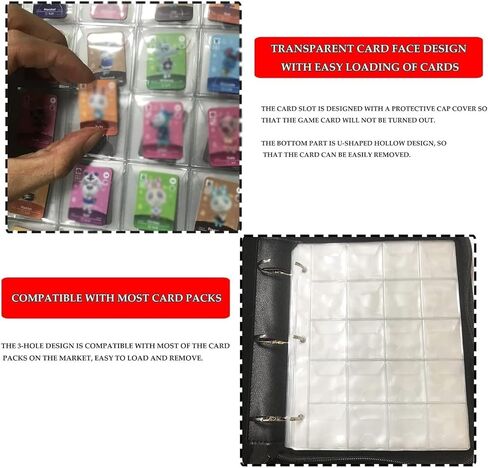 340 صفحة جيب لبطاقات Animal Crossing الصغيرة، وبطاقات ألعاب Nintendo، وبطاقات ألعاب Zelda، وبطاقات التوفير، والعملات المعدنية، تحمل 340 بطاقة ألعاب تحمل علامة ACNH NFC (17 بطاقة) in Kuwait