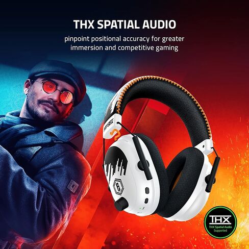 Razer BlackShark V2 Pro - سماعة رأس لاسلكية ممتازة للألعاب الرياضية الإلكترونية (تقنية لاسلكية فائقة السرعة، محركات Tri Force Titanium 50 مم، ميكروفون فائق الوضوح Supercardioid) Rainbow 6 Siege (متجددة) in Saudi Arabia