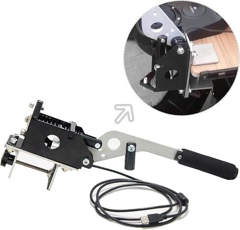 Neeknn USB Handbrake + Clamp PC Windows لألعاب Sim Racing G25 G27 G29 T500 FANATECOSW Dirt Rally (أسود + مشبك) in Kuwait