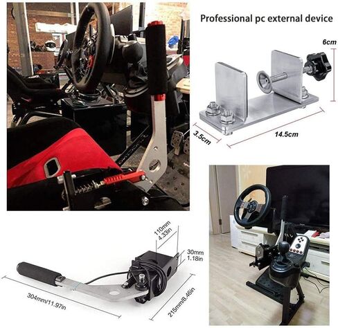 Neeknn USB Handbrake + Clamp PC Windows لألعاب Sim Racing G25 G27 G29 T500 FANATECOSW Dirt Rally (أسود + مشبك) in Kuwait