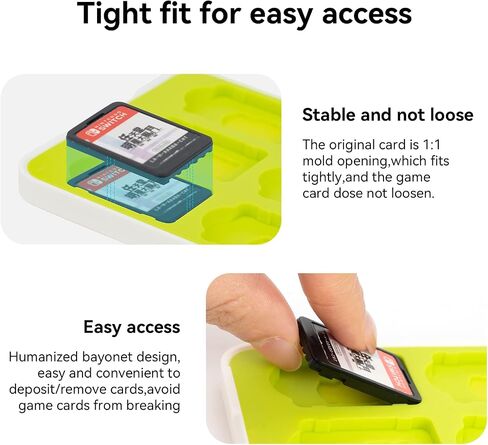 حافظة حامل ألعاب YOCORE Switch للتبديل/OLED مع 12 فتحة خرطوشة، منظم ألعاب صندوق تخزين محمول للتبديل، لايت، بطاقات ألعاب OLED - فتاة سايبر in Kuwait