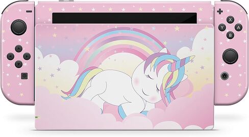 تصميم مبتذل جلد Kawaii يونيكورن متوافق مع نينتندو سويتش، ملصق فينيل 3M من الفينيل الوردي، غطاء ملتف كامل in Saudi Arabia