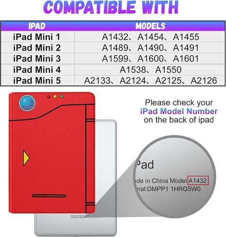 حافظة Uppuppy لجهاز Apple iPad Mini 5/4/3/2/1، حافظة لجهاز iPad Mini 5th/4th/3rd/2nd/1st من الجيل للأطفال والأولاد اللطيفين والنساء والمراهقين والرجال بتصميم جميل لجهاز iPad Mini 7.9 بوصة in Kuwait