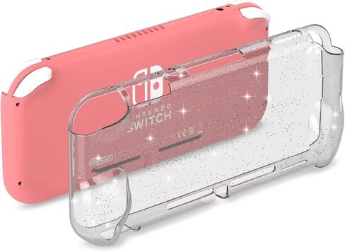 NANANINO Switch lite Clear Glitter Case, Switch lite Protective Case, Switch lite Soft TPU Case - Black in Saudi Arabia