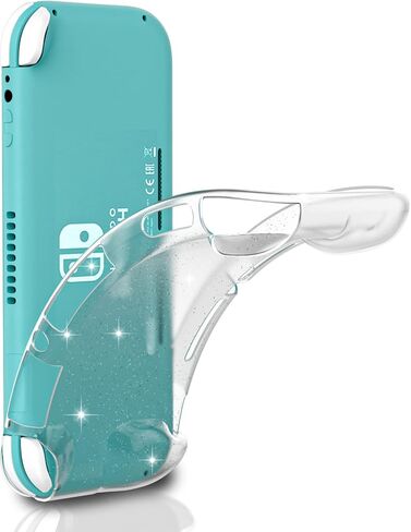 NANANINO Switch lite Clear Glitter Case, Switch lite Protective Case, Switch lite Soft TPU Case - Black in Saudi Arabia