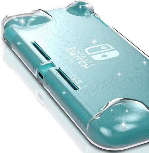 NANANINO Switch lite Clear Glitter Case, Switch lite Protective Case, Switch lite Soft TPU Case - Black in Saudi Arabia