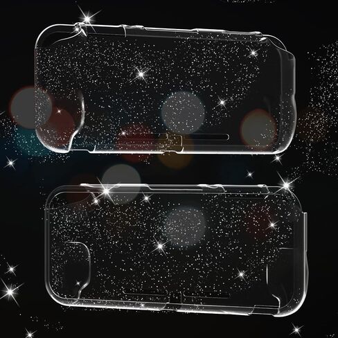NANANINO Switch lite Clear Glitter Case, Switch lite Protective Case, Switch lite Soft TPU Case - Black in Saudi Arabia