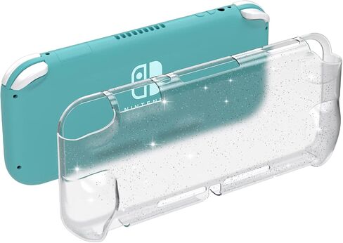 NANANINO Switch lite Clear Glitter Case, Switch lite Protective Case, Switch lite Soft TPU Case - Black in Saudi Arabia