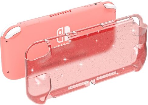 NANANINO Switch lite Clear Glitter Case, Switch lite Protective Case, Switch lite Soft TPU Case - Black in Saudi Arabia