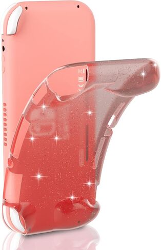 NANANINO Switch lite Clear Glitter Case, Switch lite Protective Case, Switch lite Soft TPU Case - Black in Saudi Arabia
