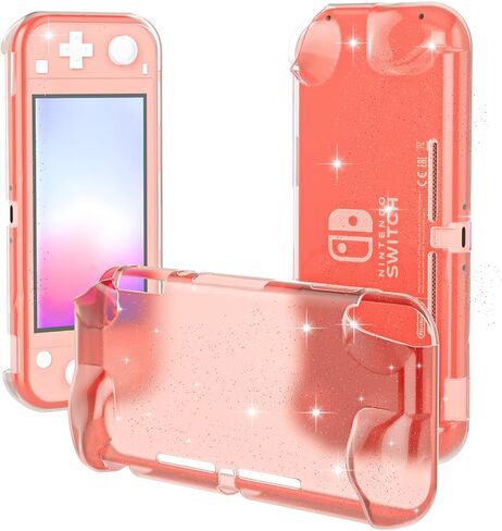 NANANINO Switch lite Clear Glitter Case, Switch lite Protective Case, Switch lite Soft TPU Case - Black in Saudi Arabia