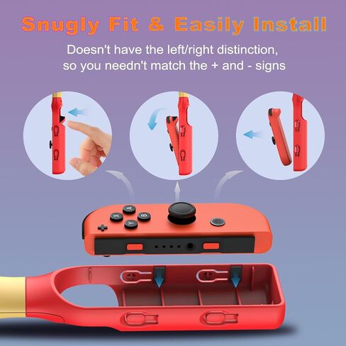 مقابض TiMOVO Maracas لجهاز Nintendo Switch Samba de Amigo، (عبوة من قطعتين) مقابض يد مريحة لاهتزاز Maracas، مقابض متوافقة مع Nintendo Switch OLED Model 2021/Switch Joycon، أحمر وأزرق in Saudi Arabia