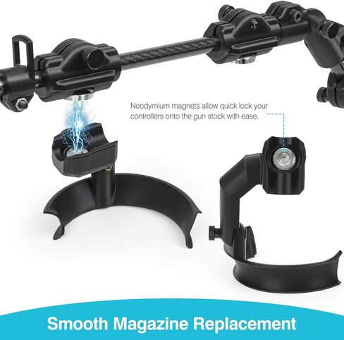 PECOOVR Gunstock المغناطيسي لوحدة تحكم PSVR2، مرفق بندقية بندقية قابل للتعديل مع أشرطة الكتف لملحقات PlayStation VR2، قبضة المسدس تعزز تجربة لعبة الرماية Pavlov Pistolwhip FPS in Kuwait