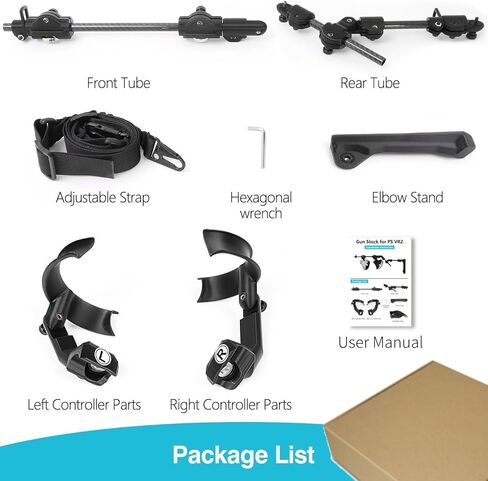 PECOOVR Gunstock المغناطيسي لوحدة تحكم PSVR2، مرفق بندقية بندقية قابل للتعديل مع أشرطة الكتف لملحقات PlayStation VR2، قبضة المسدس تعزز تجربة لعبة الرماية Pavlov Pistolwhip FPS in Kuwait