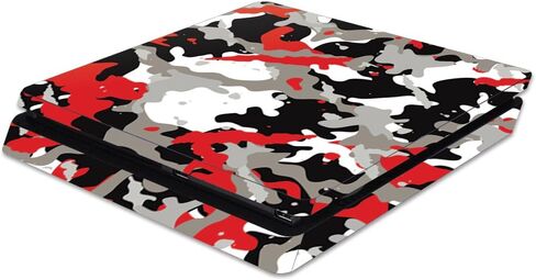 MightySkins Skin متوافق مع جهاز تحكم Sony PS4 Slim - Red Camo | غطاء واقي ومتين وفريد من نوعه من الفينيل | سهل الاستخدام والإزالة وتغيير الأنماط | صنع في الولايات المتحدة الأمريكية in Kuwait