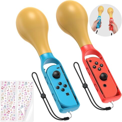مقابض يد لوحدة تحكم OLED للتبديل/التبديل، مقابض يد لعبة Samba Maracas لـ Samba de Amigo: Party Central، قبضة يد بمطرقة رملية متوافقة مع Nintendo Switch وOLED Joy Cons in Kuwait