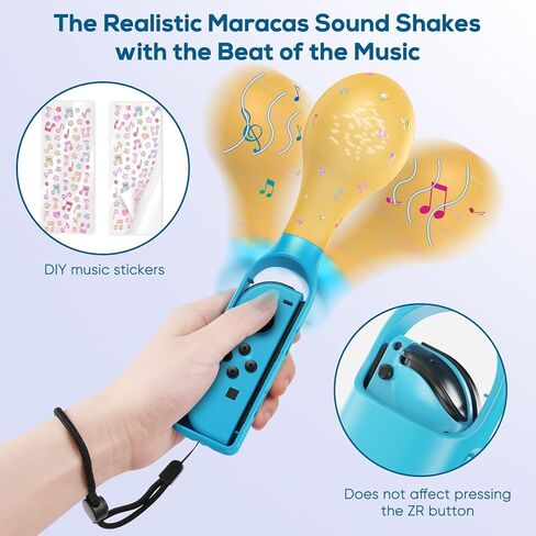 مقابض يد لوحدة تحكم OLED للتبديل/التبديل، مقابض يد لعبة Samba Maracas لـ Samba de Amigo: Party Central، قبضة يد بمطرقة رملية متوافقة مع Nintendo Switch وOLED Joy Cons in Kuwait