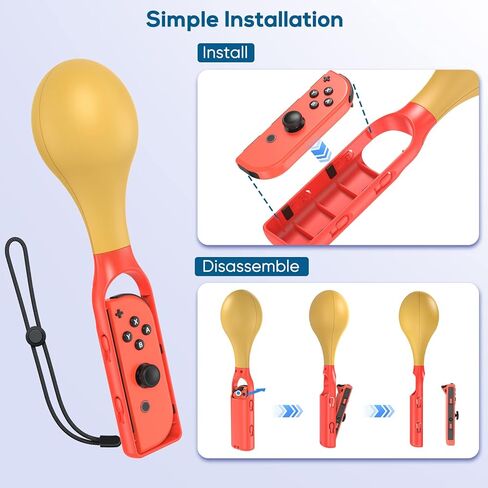 مقابض يد لوحدة تحكم OLED للتبديل/التبديل، مقابض يد لعبة Samba Maracas لـ Samba de Amigo: Party Central، قبضة يد بمطرقة رملية متوافقة مع Nintendo Switch وOLED Joy Cons in Kuwait