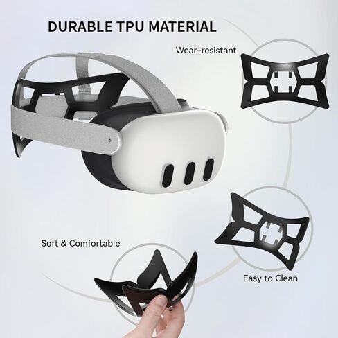 APEXINNO VR Head Strap Cushion Pad for Quest 3 Headset Accessories, TPU Bracket for Quest 3 Original Head Strap, Brace for The Back of The Head Head-Strap in Saudi Arabia