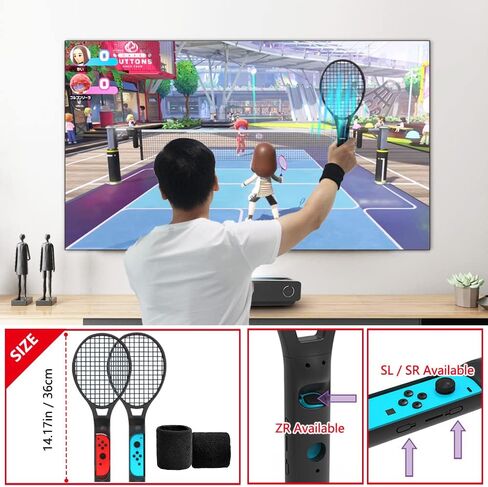 for Nintendo Switch Sports 13in1 Games Accessories Bundle Kit, for Mario Golf Clubs / Tennis Games Party wtih Portable Hand Bag, Soccer Leg Strap / Racket, Family / Children / Adult Gift Kit in Kuwait