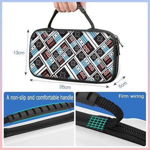 ALITOR Carrying Case for Nintendo Switch OLED Model，Multifunction Hard Shell Protective Cover Shockproof with Card Slots for Console Accessories for Nintendo Switch (Blue) in Saudi Arabia