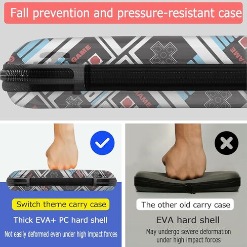 ALITOR Carrying Case for Nintendo Switch OLED Model，Multifunction Hard Shell Protective Cover Shockproof with Card Slots for Console Accessories for Nintendo Switch (Blue) in Saudi Arabia