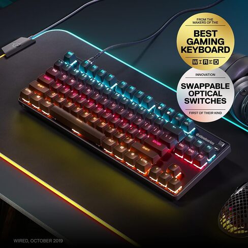 SteelSeries New Apex 9 Mini – HotSwap Optical Mini Keyboard – 60% Compact Design – Optical Switches – RGB Customization – Aluminum Alloy Frame – Double Shot PBT Keycap (Renewed) in Saudi Arabia