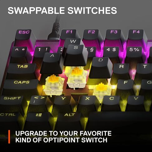 SteelSeries New Apex 9 Mini – HotSwap Optical Mini Keyboard – 60% Compact Design – Optical Switches – RGB Customization – Aluminum Alloy Frame – Double Shot PBT Keycap (Renewed) in Saudi Arabia