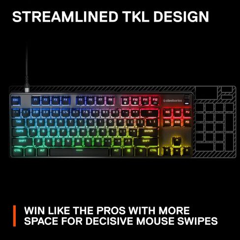 SteelSeries New Apex 9 Mini – HotSwap Optical Mini Keyboard – 60% Compact Design – Optical Switches – RGB Customization – Aluminum Alloy Frame – Double Shot PBT Keycap (Renewed) in Saudi Arabia