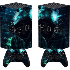 PlayVital Game Over Hacker Custom Vinyl Skins for Xbox Series X, Wrap Decal Cover Stickers for Xbox Series X Console Controller in Saudi Arabia