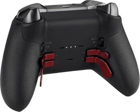 EASEGMER Metal Black Stainless Steel Paddles, Replacement Parts Video Games Accessories Kits, Interchangeable Hair Trigger Locks for Xbox One Elite Seies 2 & Elite 2 Core Controller - 4 PCS (Black) in Saudi Arabia