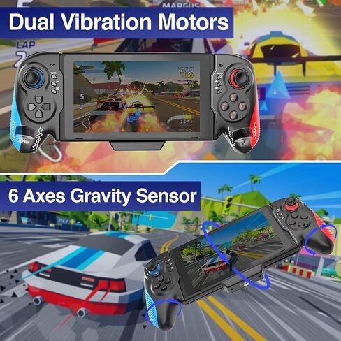 وحدة تحكم ZUJO Pro لجهاز Nintendo Switch، واستبدال Joy-Cons، وحافظة لوحة ألعاب لاسلكية مع مستشعر جاذبية بستة محاور، واهتزاز محرك مزدوج ووظيفة Turbo in Saudi Arabia