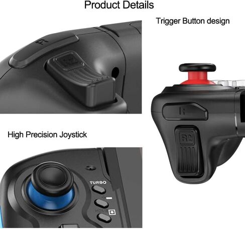 وحدة تحكم ZUJO Pro لجهاز Nintendo Switch، واستبدال Joy-Cons، وحافظة لوحة ألعاب لاسلكية مع مستشعر جاذبية بستة محاور، واهتزاز محرك مزدوج ووظيفة Turbo in Saudi Arabia