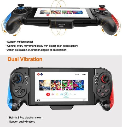 وحدة تحكم ZUJO Pro لجهاز Nintendo Switch، واستبدال Joy-Cons، وحافظة لوحة ألعاب لاسلكية مع مستشعر جاذبية بستة محاور، واهتزاز محرك مزدوج ووظيفة Turbo in Saudi Arabia