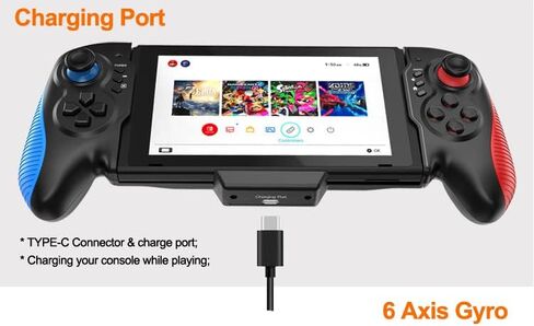 وحدة تحكم ZUJO Pro لجهاز Nintendo Switch، واستبدال Joy-Cons، وحافظة لوحة ألعاب لاسلكية مع مستشعر جاذبية بستة محاور، واهتزاز محرك مزدوج ووظيفة Turbo in Saudi Arabia