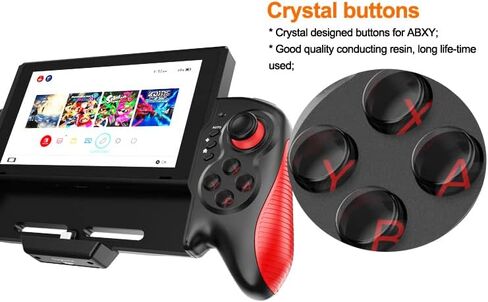 وحدة تحكم ZUJO Pro لجهاز Nintendo Switch، واستبدال Joy-Cons، وحافظة لوحة ألعاب لاسلكية مع مستشعر جاذبية بستة محاور، واهتزاز محرك مزدوج ووظيفة Turbo in Saudi Arabia