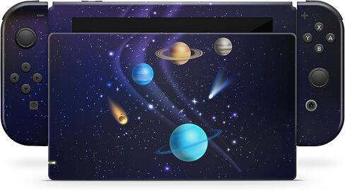 TACKY DESIGN Galaxy Skin Compatible with Nintendo Switch Skin, Purple Vinyl 3m Decal Stickers Full Cover in Saudi Arabia