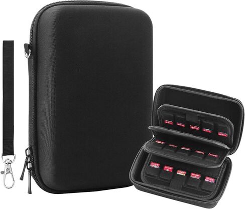 حقيبة حمل FANPL 120 Switch game Hard EVA، واقي بطاقة محمول بسحاب مزدوج، حامل ألبوم جامع البطاقات لبطاقات ألعاب Nintendo Switch وبطاقات ألعاب PS Vita in Kuwait