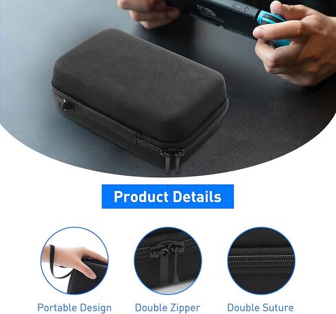 حقيبة حمل FANPL 120 Switch game Hard EVA، واقي بطاقة محمول بسحاب مزدوج، حامل ألبوم جامع البطاقات لبطاقات ألعاب Nintendo Switch وبطاقات ألعاب PS Vita in Kuwait