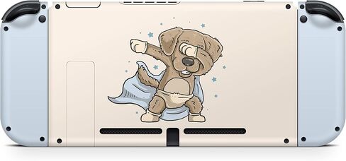 TACKY DESIGN Cute Dog Skin Compatible with Nintendo Switch, Kawaii Blue Switch Skin, Vinyl 3m Sticker, Full wrap Cover in Saudi Arabia