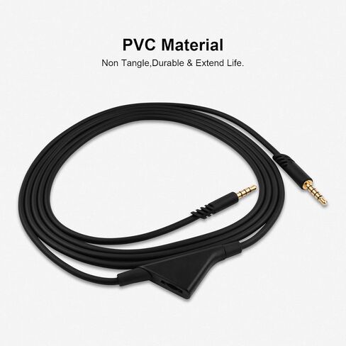 كابل سماعة رأس بديل A40 TR مع التحكم في مستوى الصوت متوافق مع سماعات الألعاب Astro A10 A40 A40tr A50، يعمل لجهاز Xbox One Play Station 4 PS5 (6.6 قدم) in Kuwait