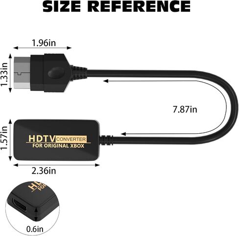 محول PowerTrust HDMI لجهاز Xbox الأصلي، تحويل إشارة فيديو XBOX الأصلية إلى إشارة HDMI in Saudi Arabia