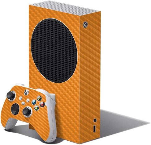 MightySkins Carbon Fiber Skin Compatible with XBOX Series S Bundle - Solid Baby Blue | Protective, Durable Textured Carbon Fiber Finish | Easy to Apply | Made in The USA in Saudi Arabia