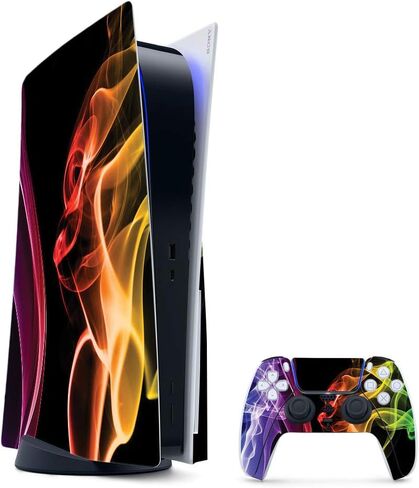 غلاف MightySkins متوافق مع حزمة PS5 / Playstation 5 - خطوط قوس قزح | غطاء ملتف واقٍ ومتين وفريد ​​من نوعه من الفينيل | سهل التطبيق والإزالة وتغيير الأنماط | صنع في الولايات المتحدة الأمريكية in Saudi Arabia