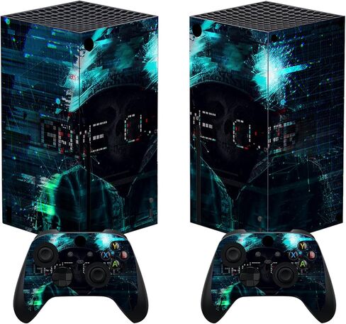 PlayVital Game Over Hacker Custom Vinyl Skins for Xbox Series X, Wrap Decal Cover Stickers for Xbox Series X Console Controller in Saudi Arabia